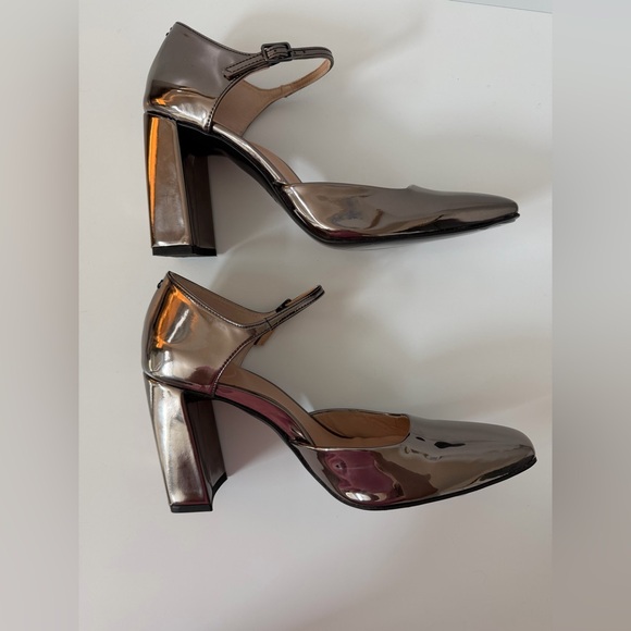 NWOT Inez Cleo Mary Jane Block Heel in Metallic, Size 9.5 - Picture 6 of 8